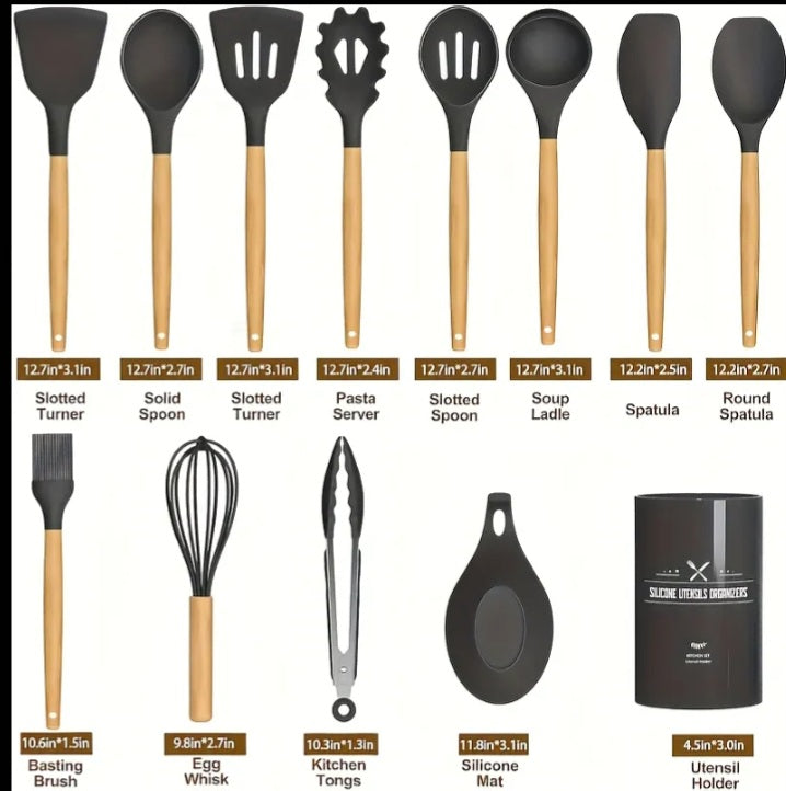 14-PIECE KITCHEN UTENCIL SET.